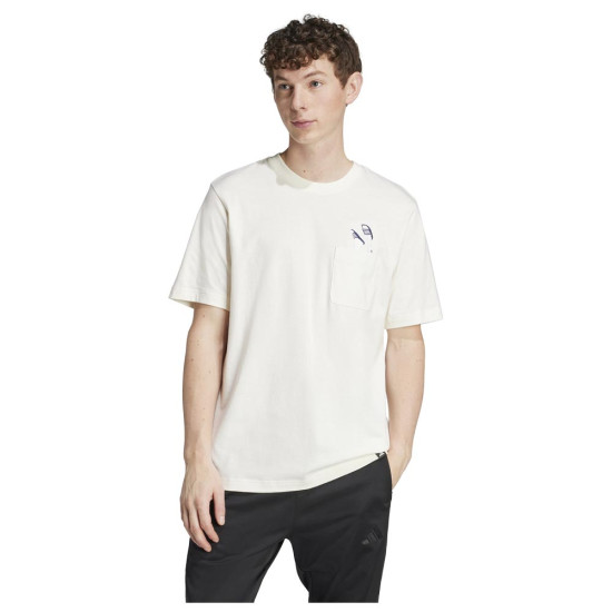 Adidas Ανδρική κοντομάνικη μπλούζα Lounge Slides Graphic Pocket Tee